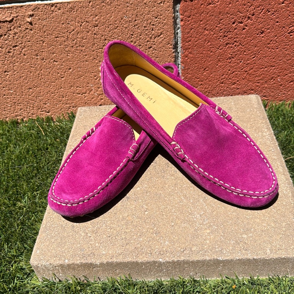 Fuschia Suede Loafers